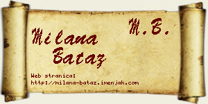 Milana Bataz vizit kartica